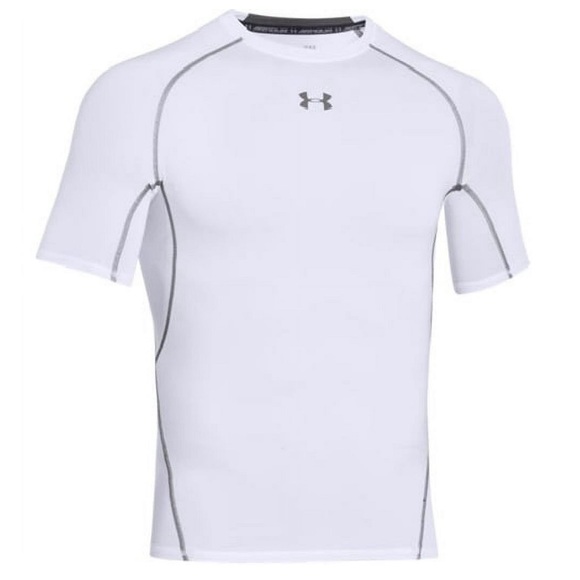 Under Armour Other - Under Armour Men's White Armour HeatGear Short Sleeve Compression Shirt EUC